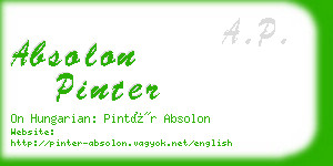absolon pinter business card
